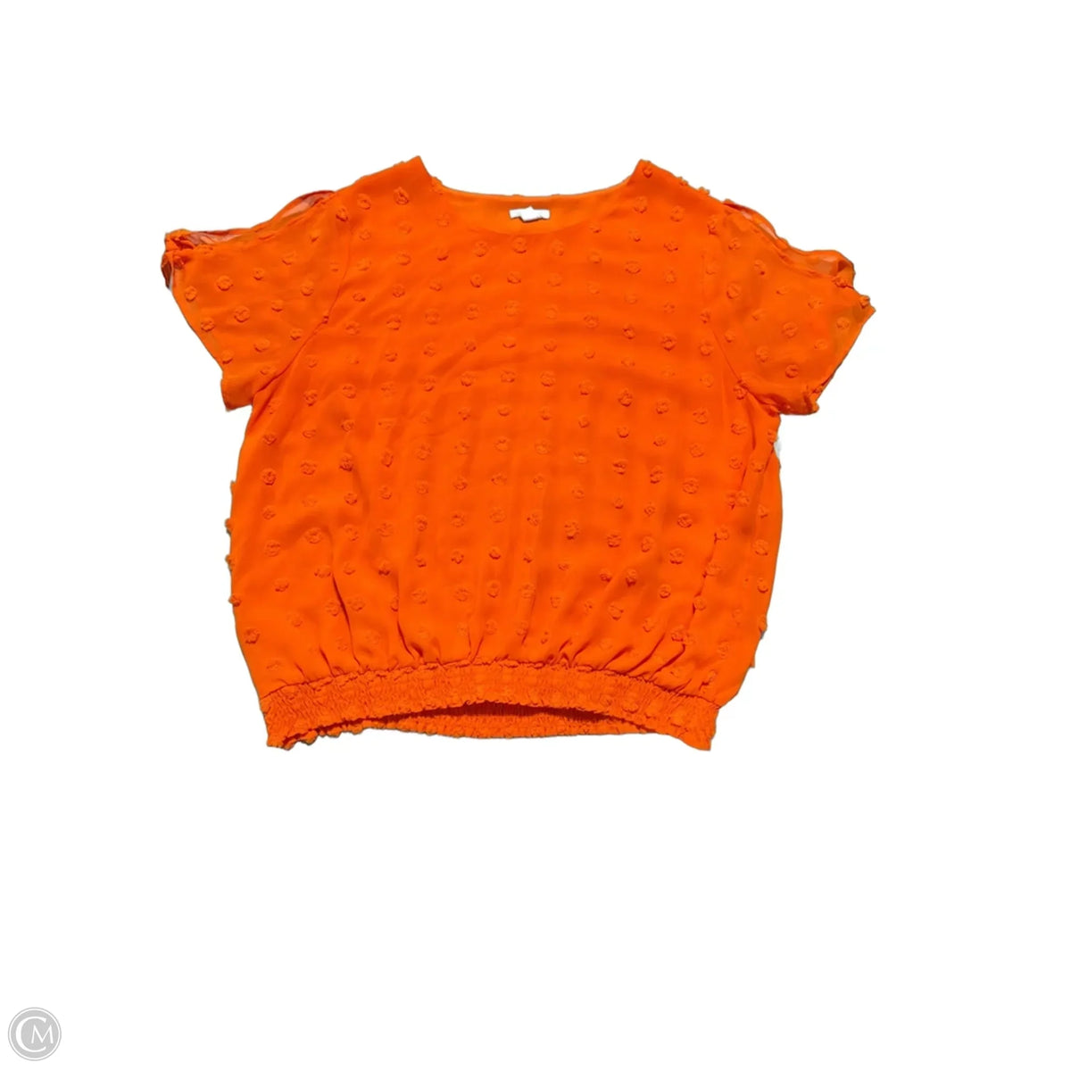 Top Short Sleeve By Cato In Orange, Size: Xl