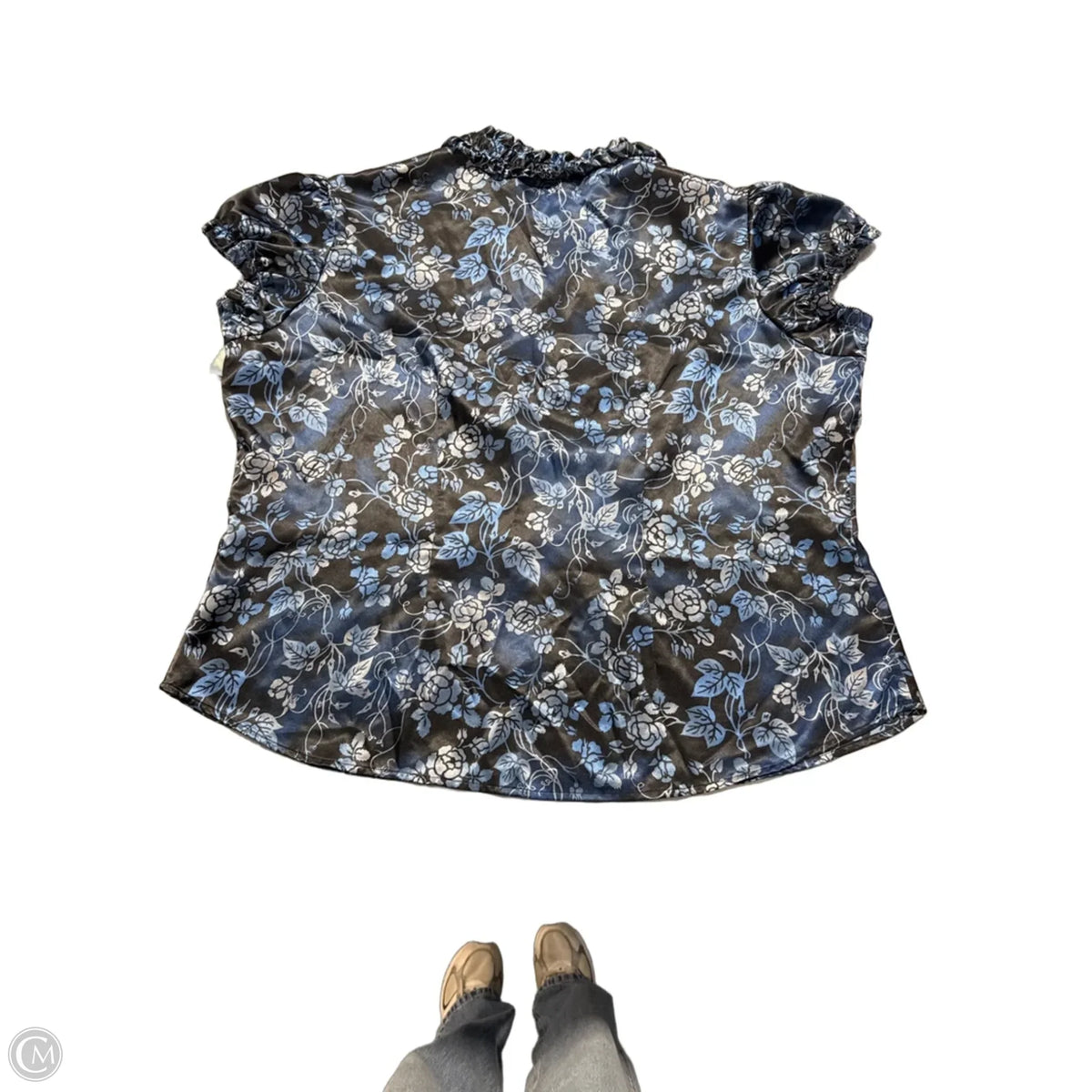 Top Short Sleeve By Daisy Fuentes In Blue, Size: 2x