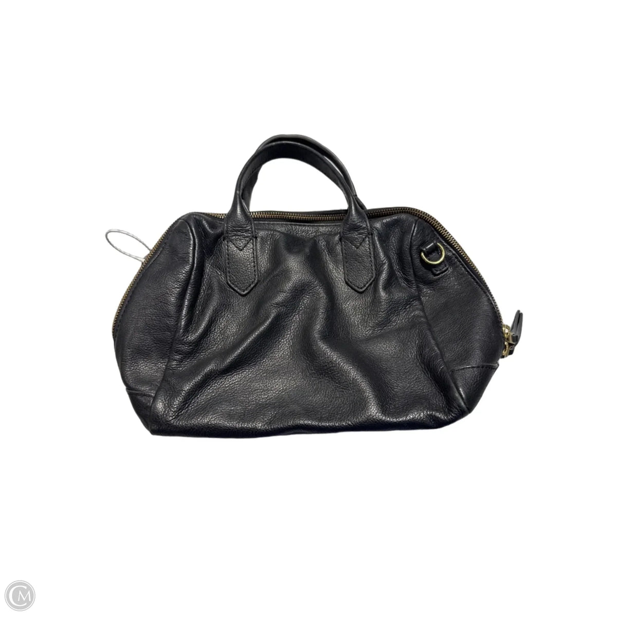Handbag Leather By Fossil, Size: Medium