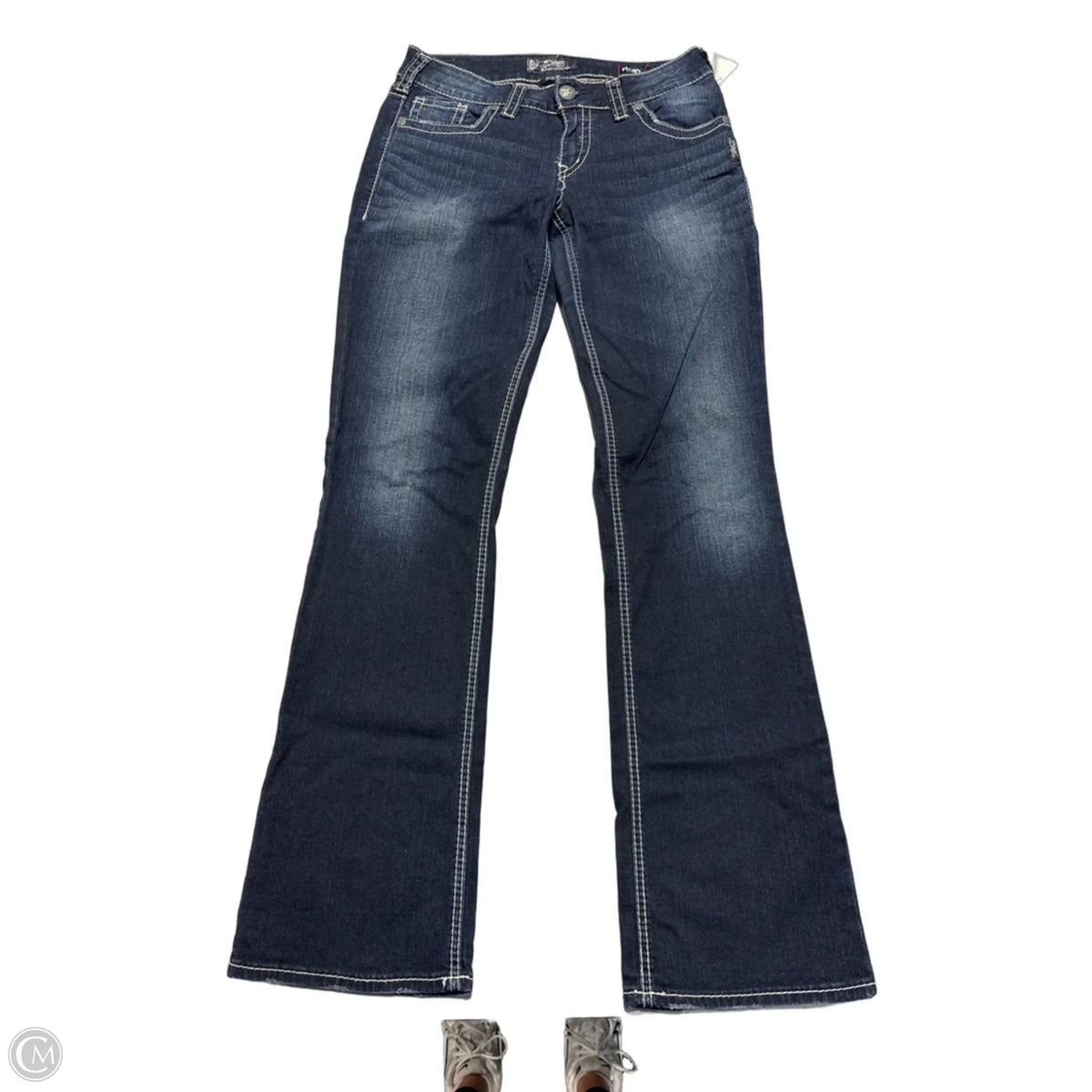 Jeans Boot Cut By Silver In Blue Denim, Size: 8