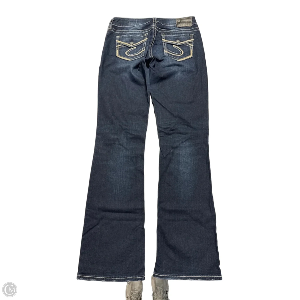 Jeans Boot Cut By Silver In Blue Denim, Size: 8