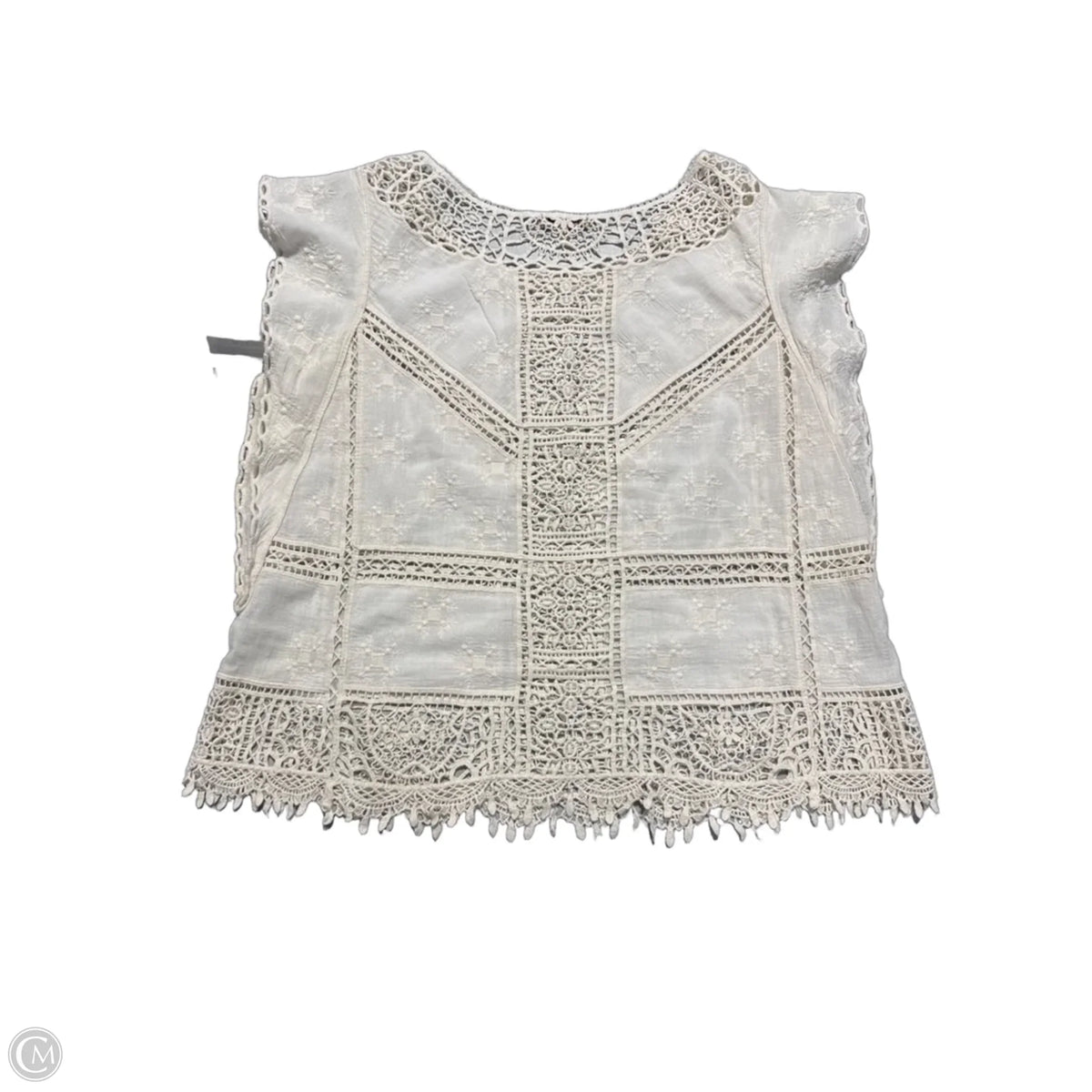 Top Short Sleeve By Democracy In Cream, Size: M