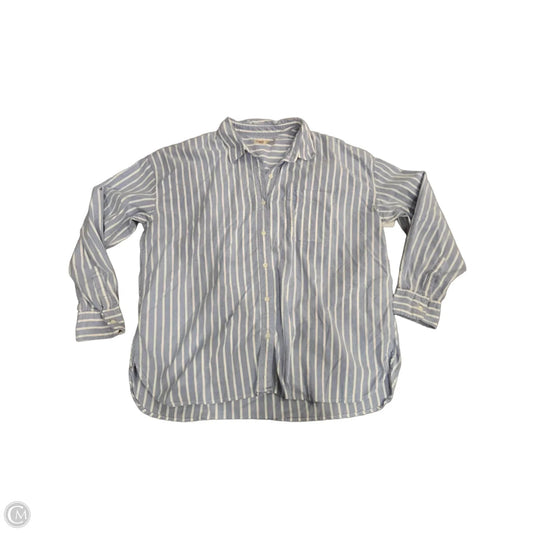 Top Long Sleeve By Faherty In Blue & White, Size: Xl