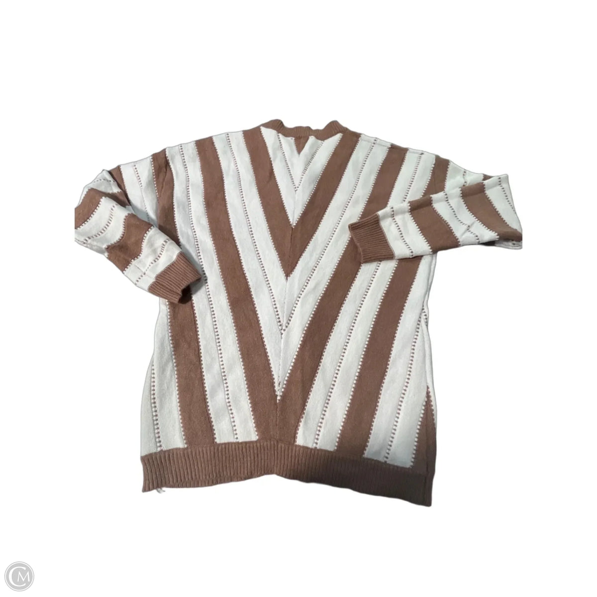 Sweater By Cmc In Brown & Cream, Size: S