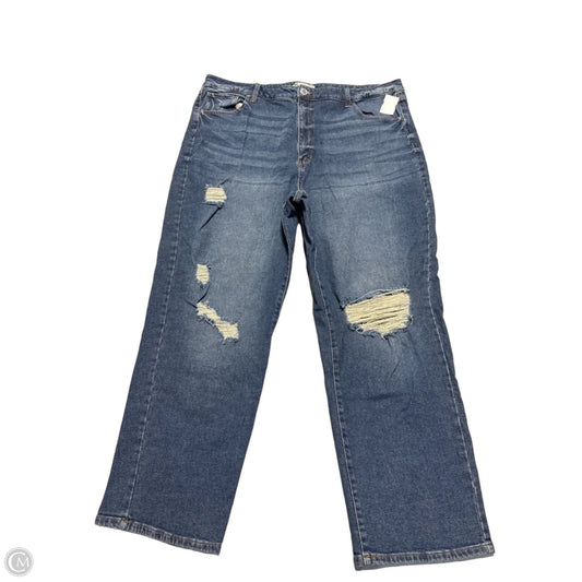 Jeans Wide Leg By So In Blue Denim, Size: 24