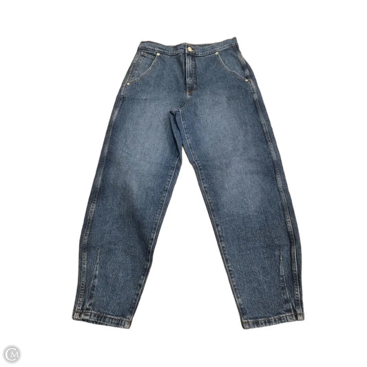 Jeans Wide Leg By Banana Republic In Blue Denim, Size: 8