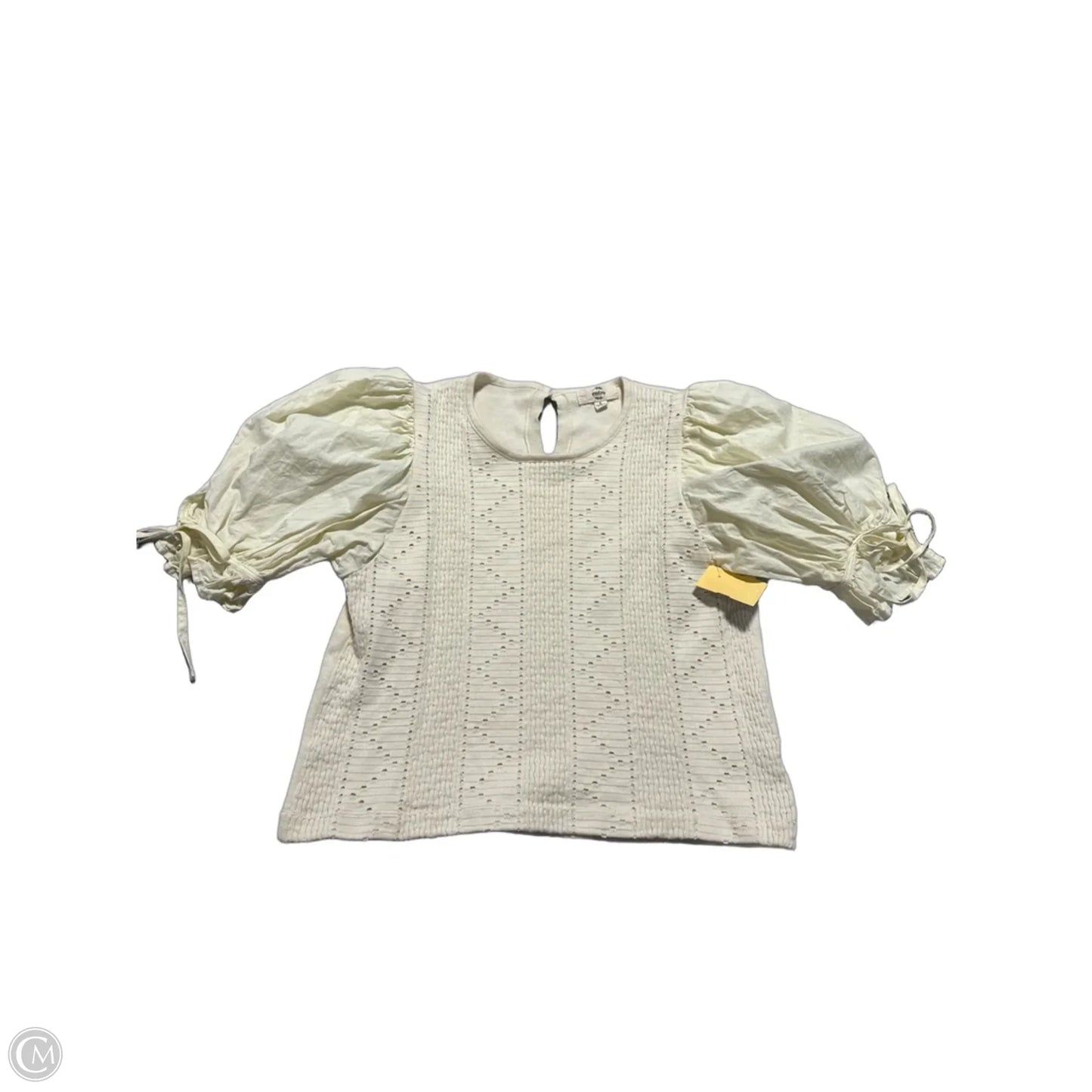 Top Short Sleeve By Entro In Cream, Size: S