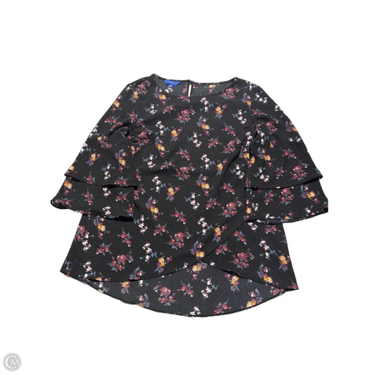 Top 3/4 Sleeve By Apt 9 In Floral Print, Size: L