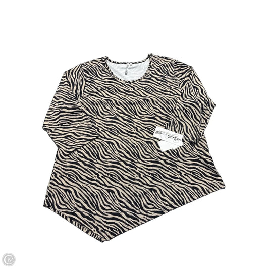 Athletic Top Short Sleeve By Lulu B In Animal Print, Size: 1x