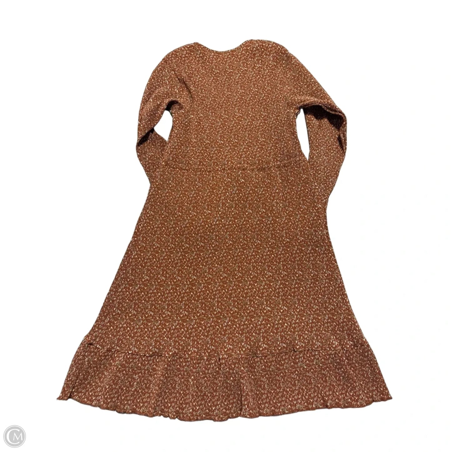 Dress Casual Midi By Cmc In Brown, Size: S