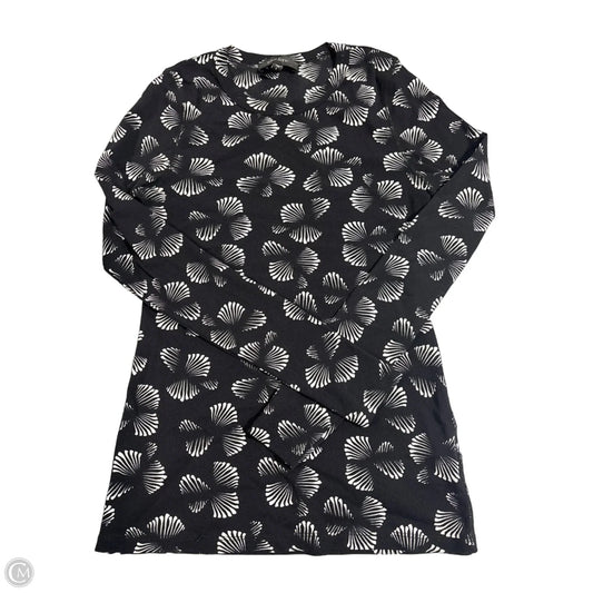 Top Long Sleeve By Karen Kane In Black & White, Size: L