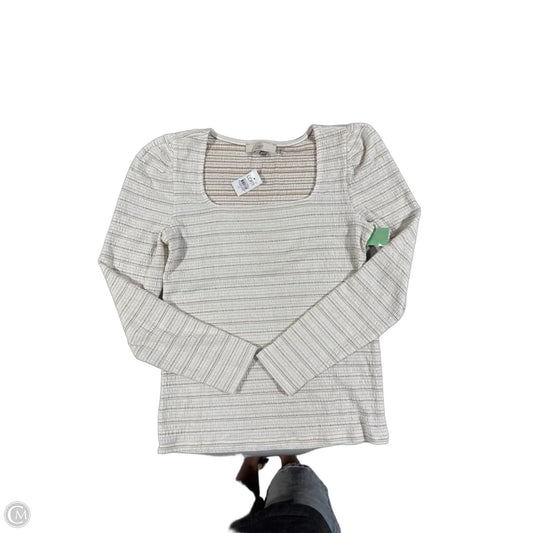 Top Long Sleeve By Loft In Cream, Size: M