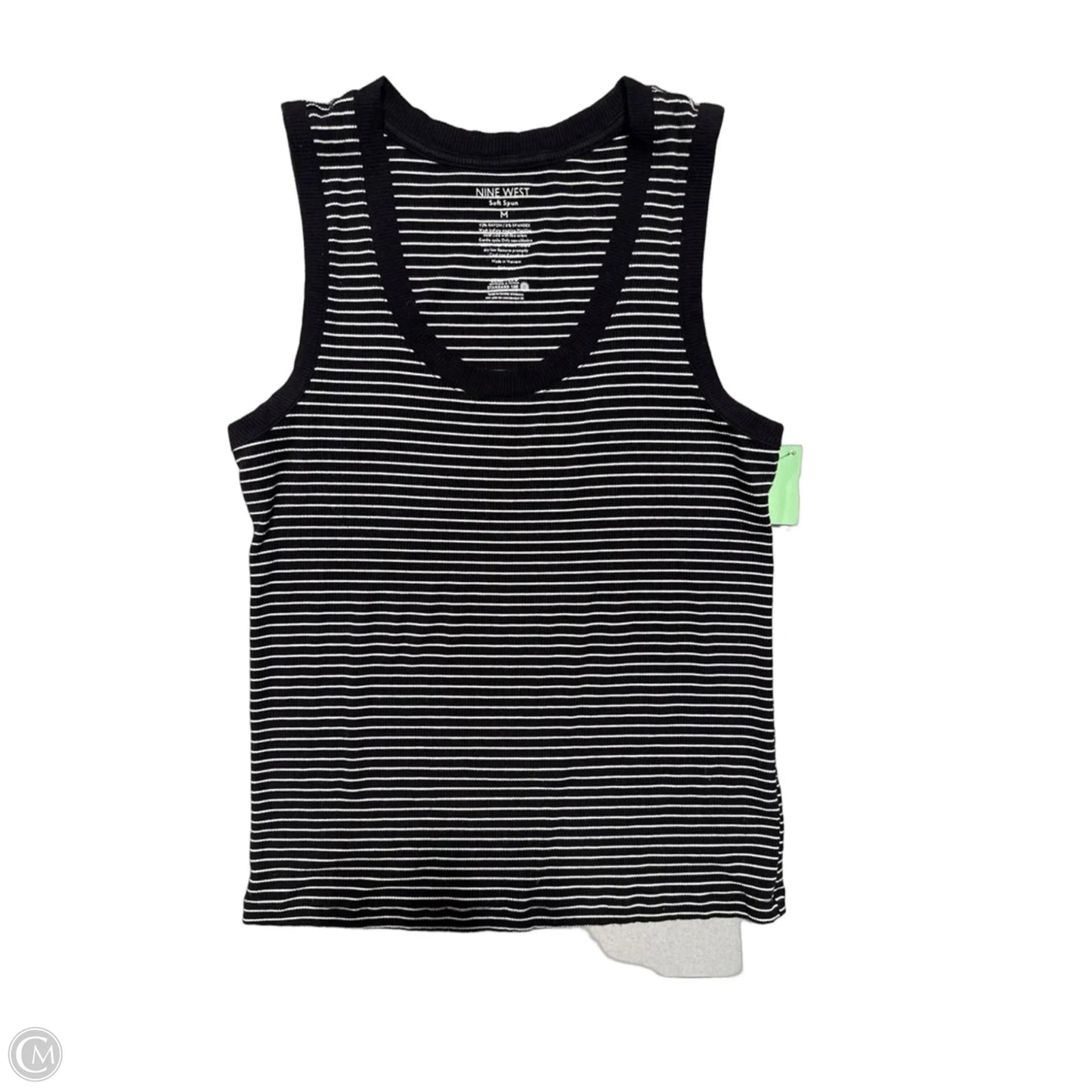 Tank Top By Nine West In Striped Pattern, Size: M