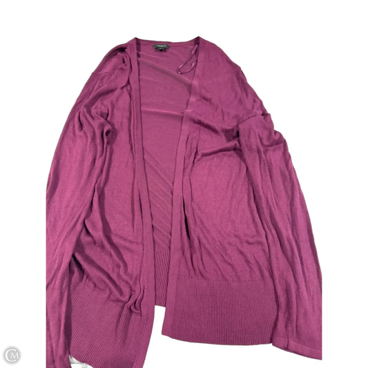 Cardigan By Ann Taylor In Purple, Size: L