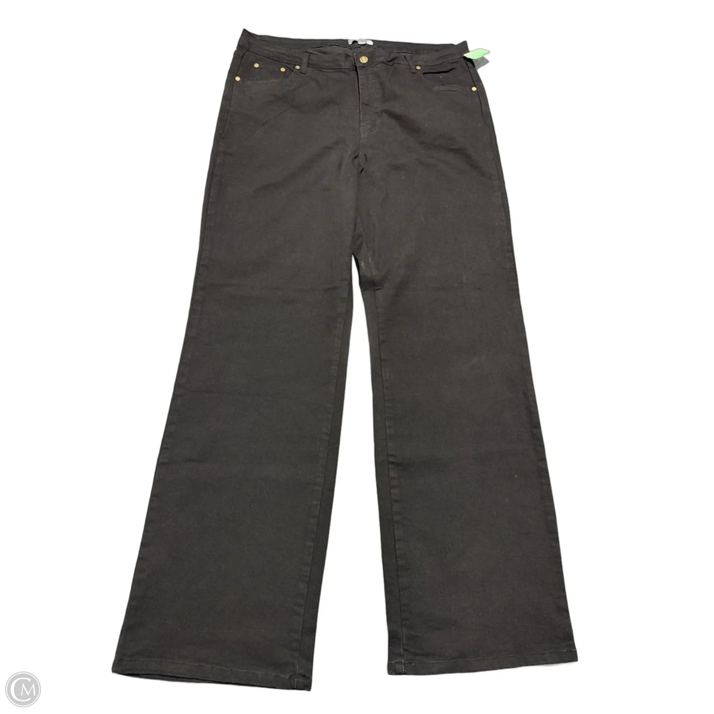 Jeans Wide Leg By Woman Within In Black Denim, Size: 18