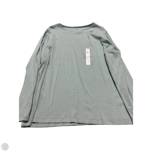 Top Long Sleeve By Croft And Barrow In Green, Size: 1x