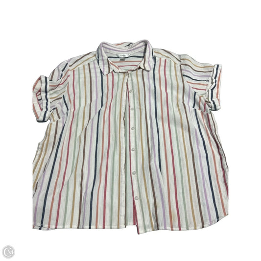 Top Short Sleeve By Cj Banks In Multi-colored, Size: 2x