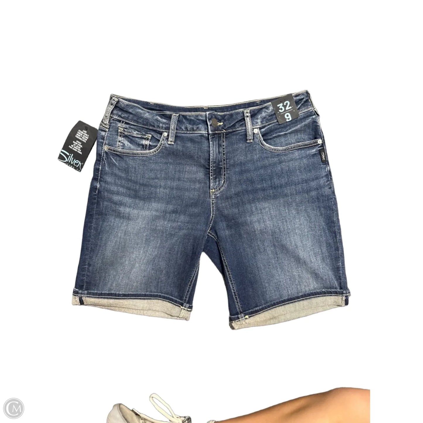 Shorts By Silver In Blue Denim, Size: 14