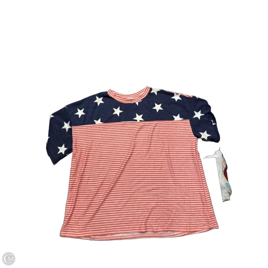 Top Short Sleeve By Timing In Multi-colored, Size: S