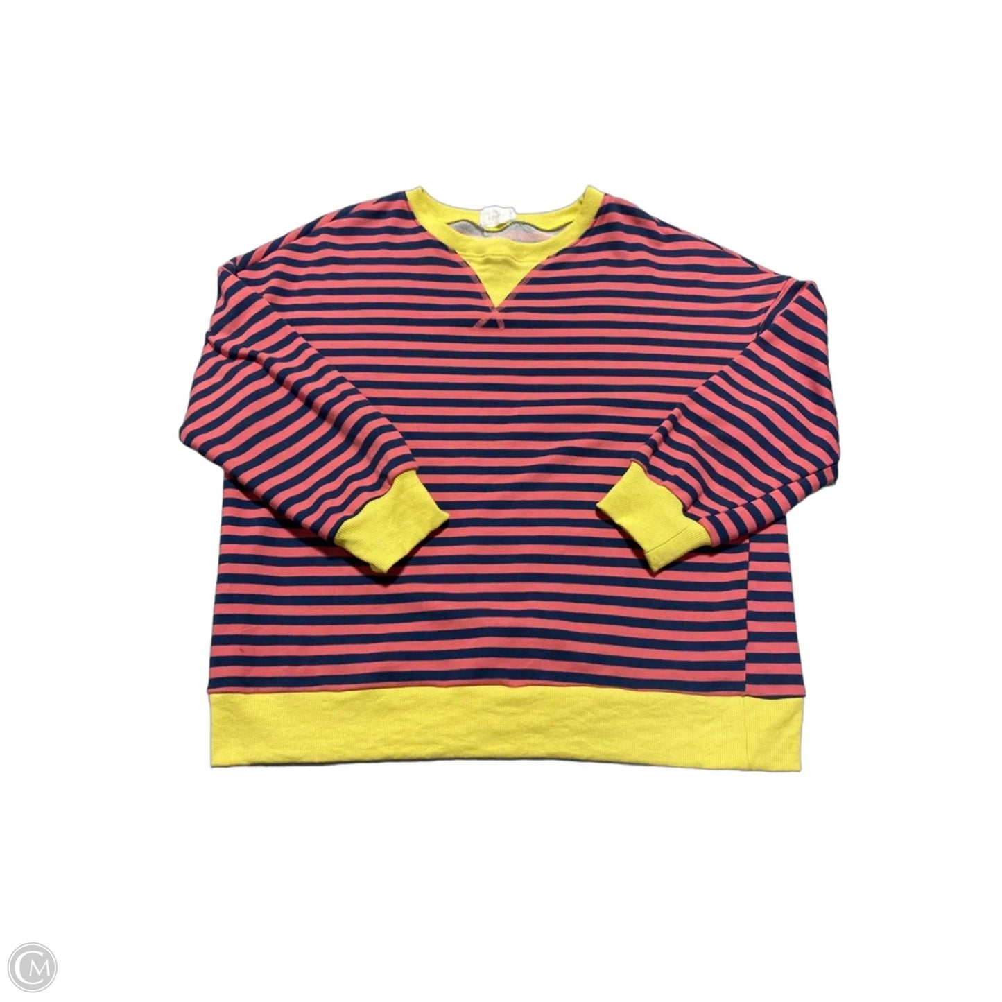 Sweatshirt Crewneck By First Love In Striped Pattern, Size: L
