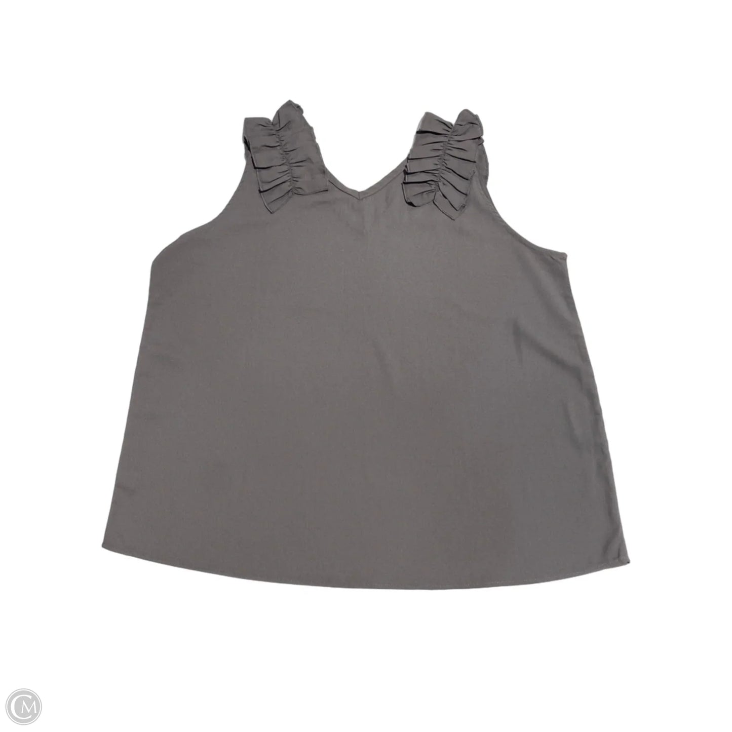 Top Sleeveless By Zenana In Grey, Size: 2x