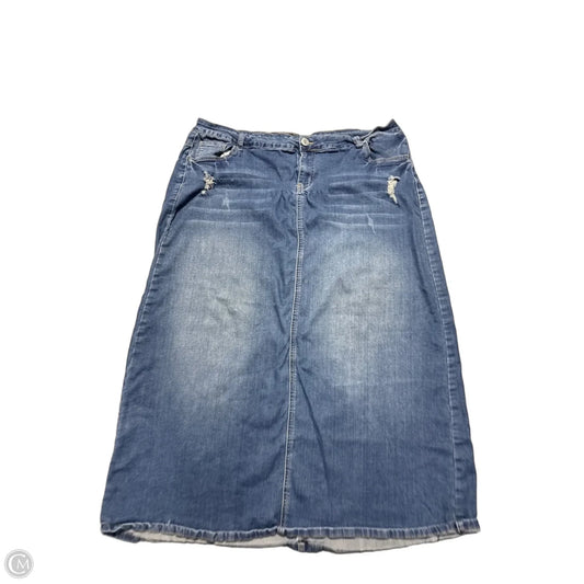 Skirt Maxi By Cmc In Blue Denim, Size: 3x