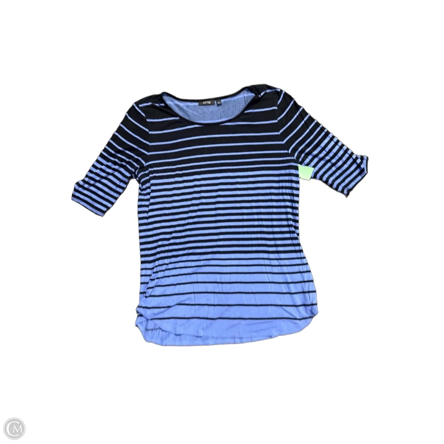 Top Short Sleeve By Apt 9 In Striped Pattern, Size: L