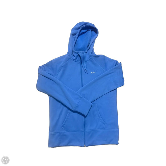 Sweatshirt Hoodie By Nike In Blue, Size: L