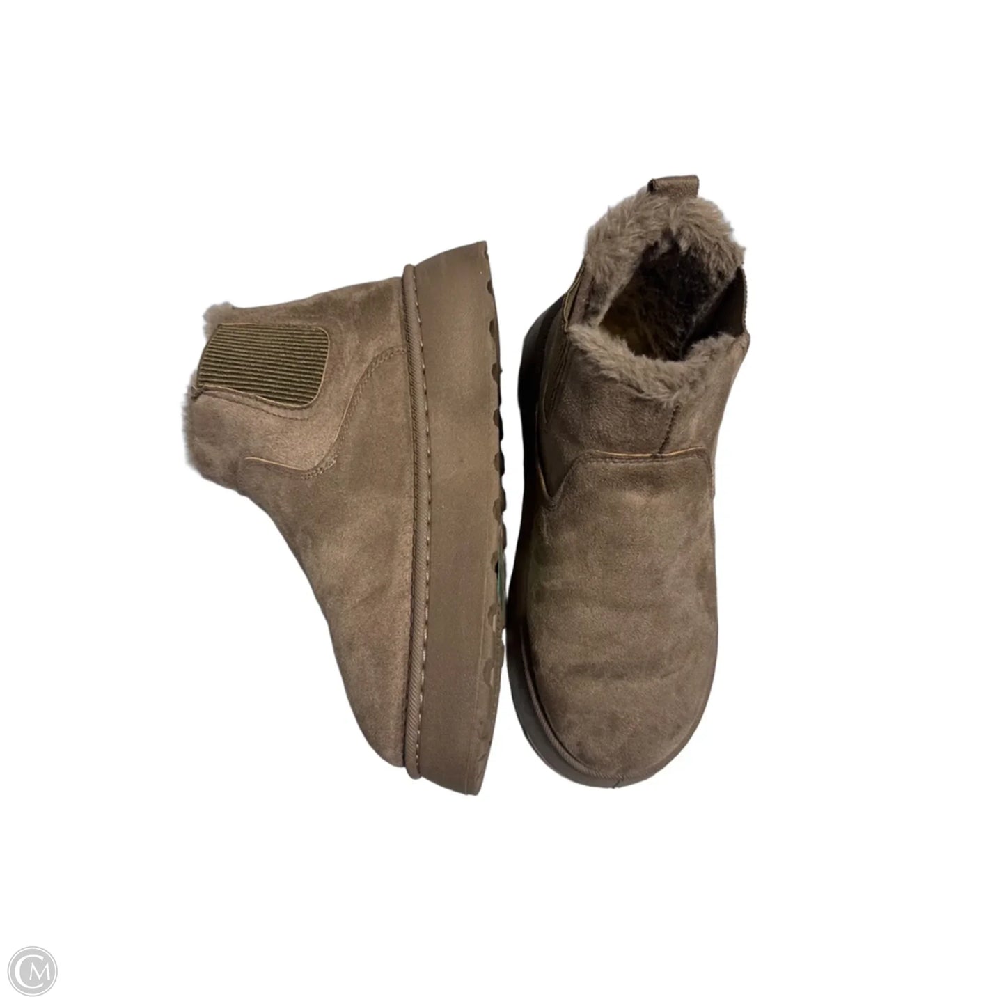 Boots Ankle Heels By Cmc In Brown, Size: 9.5