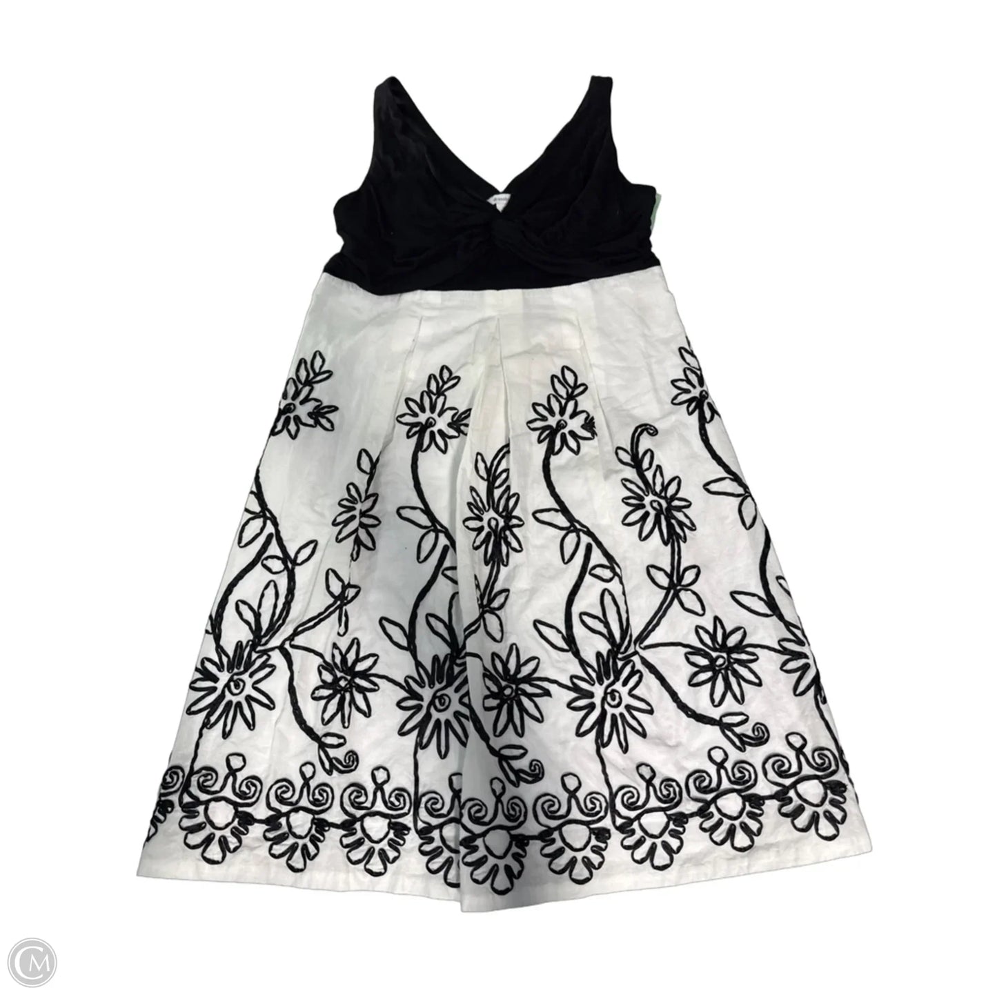 Dress Casual Midi By Dressbarn In Black & White, Size: L