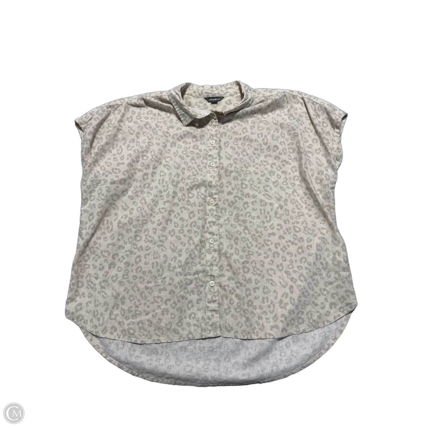 Top Short Sleeve By Eddie Bauer In Animal Print, Size: Xl