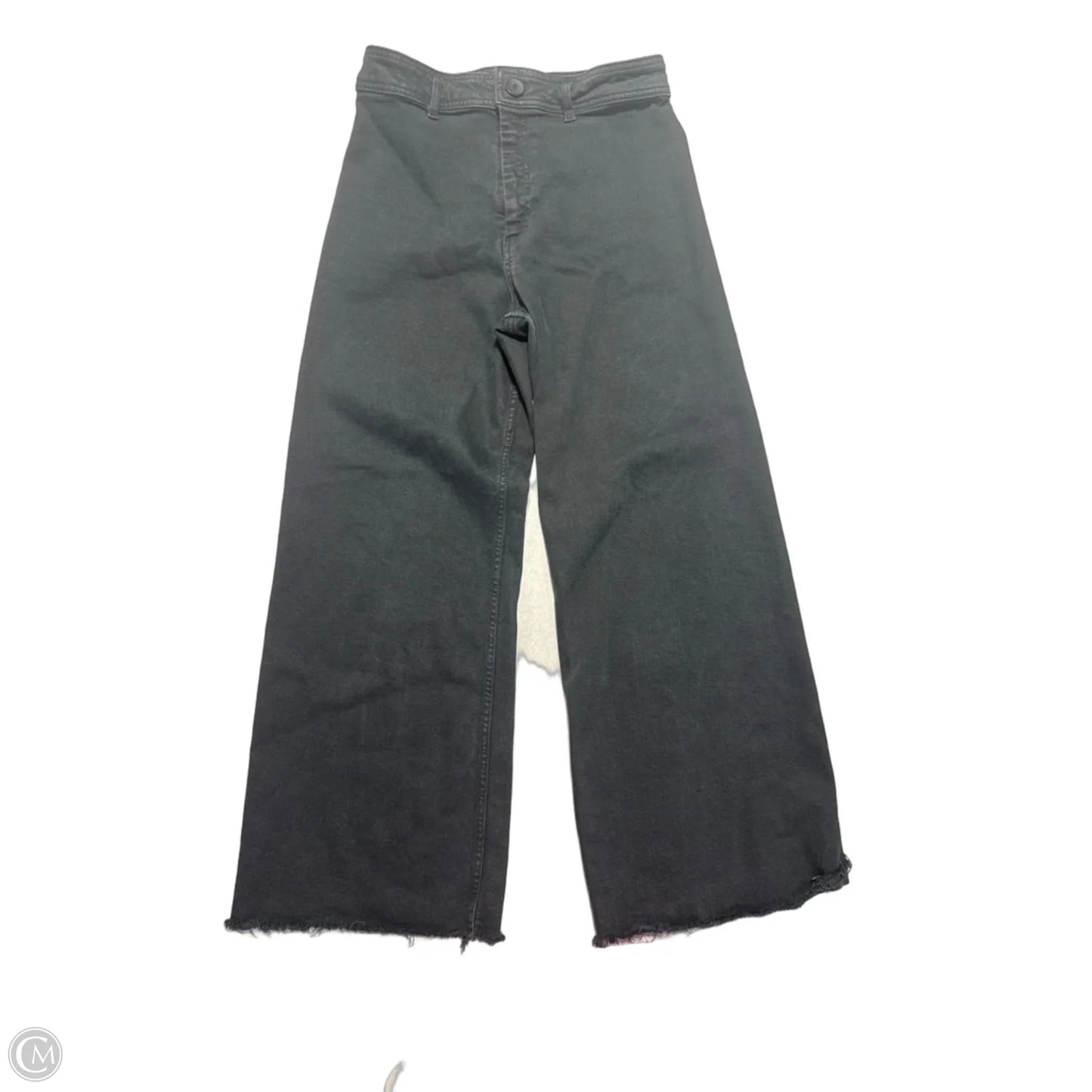 Jeans Wide Leg By Zara In Black Denim, Size: 10
