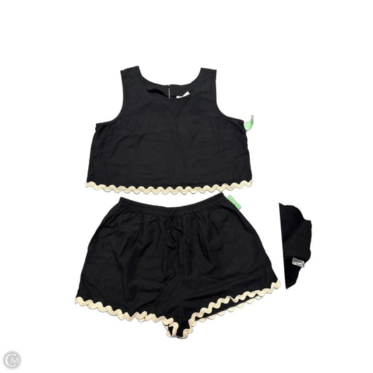Top 2pc Sleeveless By Cmc In Black, Size: L