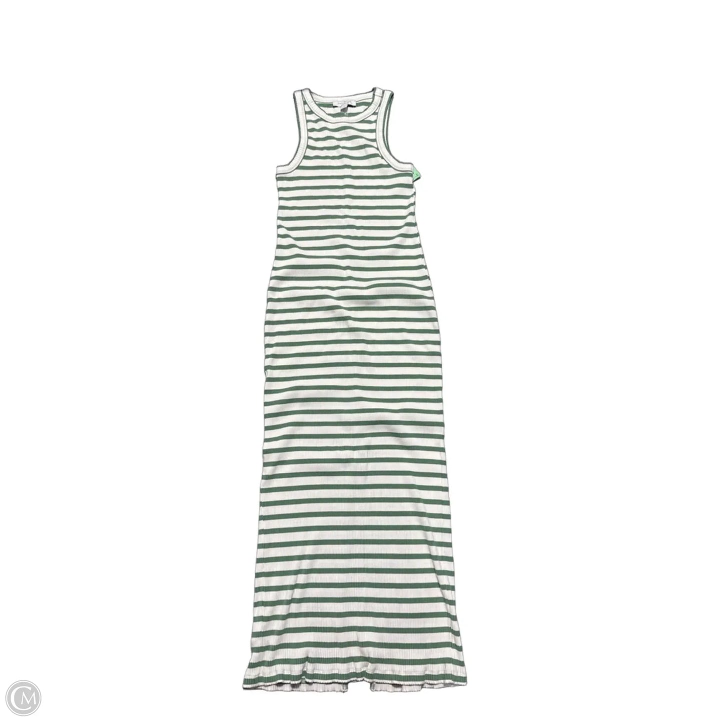 Dress Casual Maxi By Ann Taylor In Green & White, Size: S