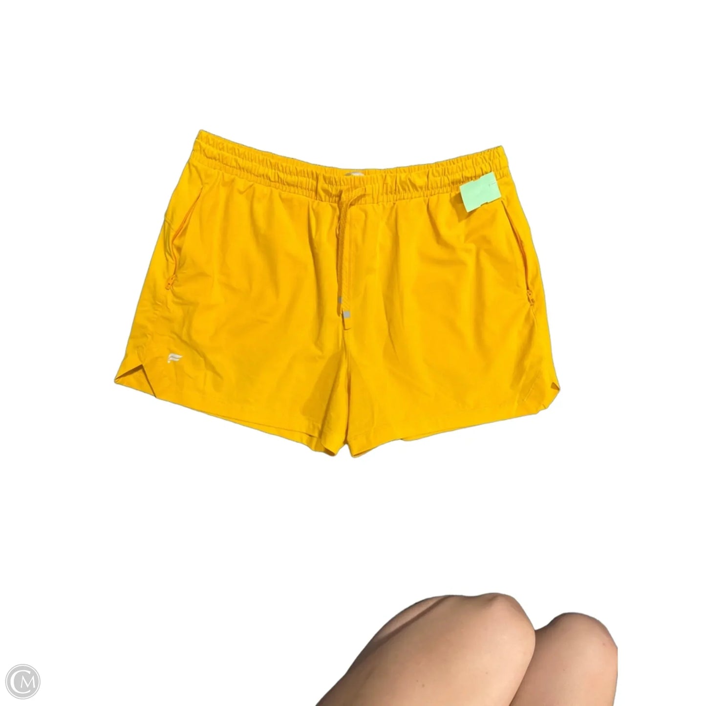 Athletic Shorts By Fabletics In Yellow, Size: Xl