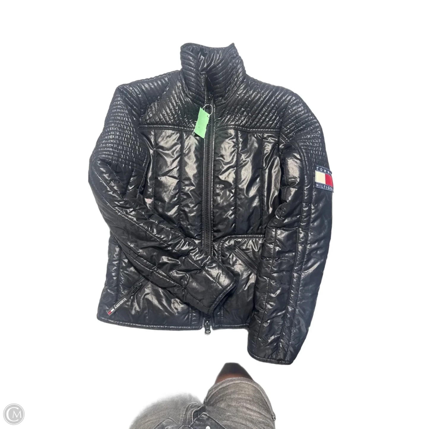 Coat Puffer & Quilted By Tommy Hilfiger In Black, Size: S