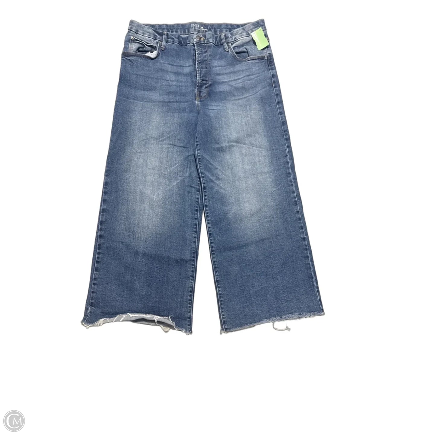 Jeans Wide Leg By Time And Tru In Blue Denim, Size: 16