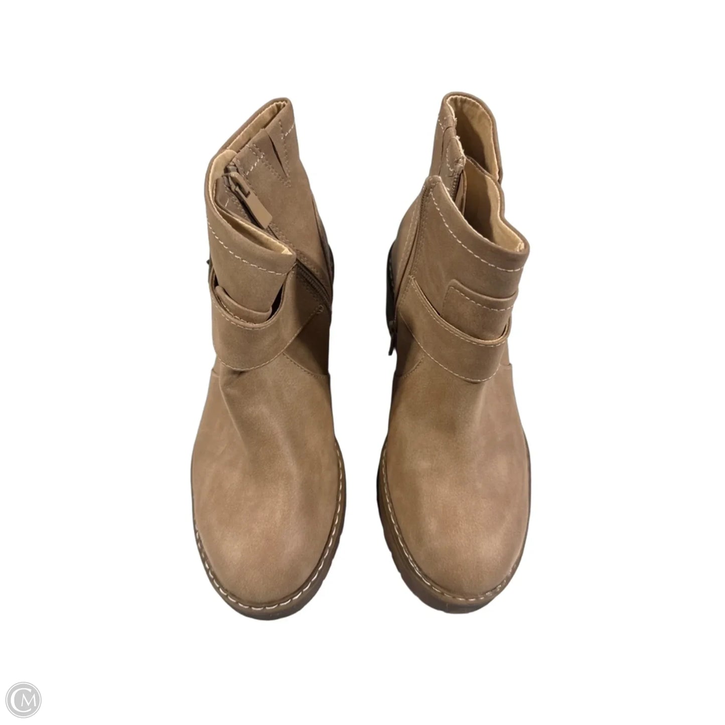 Boots Ankle Heels By Torrid In Tan, Size: 8