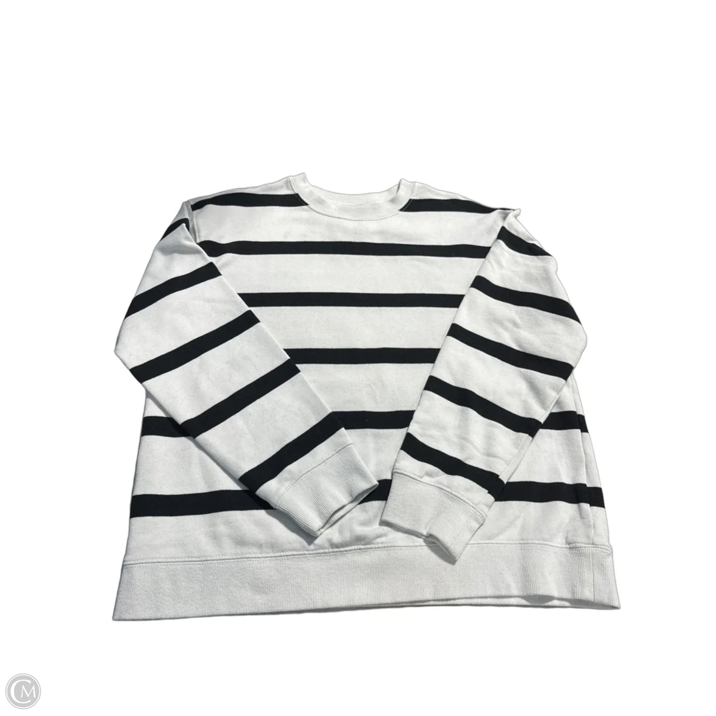 Sweatshirt Crewneck By H&m In Black & White, Size: M