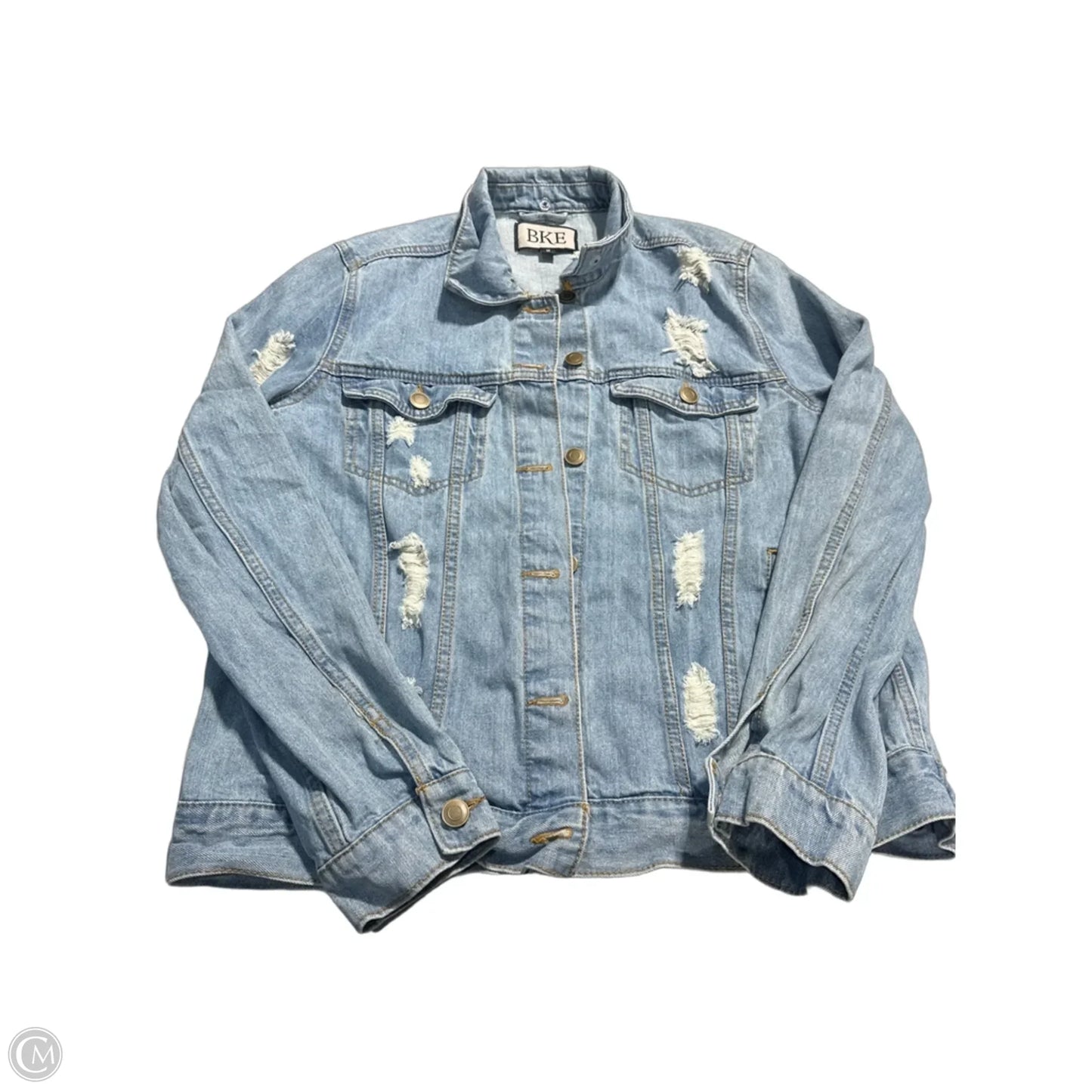 Jacket Denim By Bke In Blue Denim, Size: M