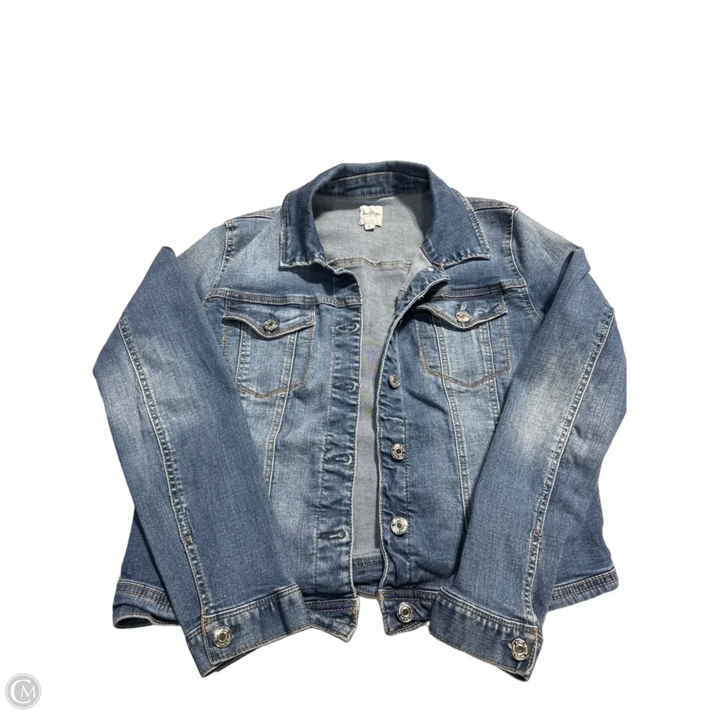 Jacket Denim By Kensie In Blue Denim, Size: L