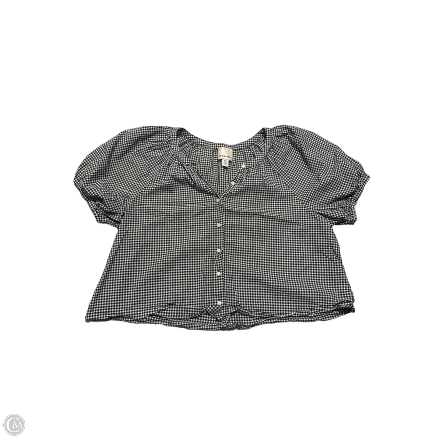 Top Short Sleeve By Industry In Black & White, Size: M