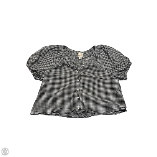 Top Short Sleeve By Industry In Black & White, Size: M