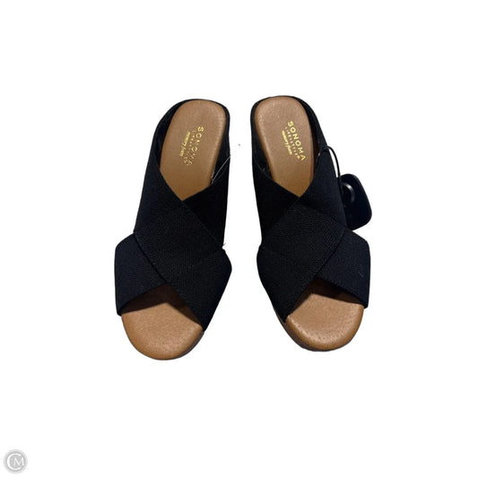 Shoes Heels Wedge By Sonoma In Black & Brown, Size: 6.5