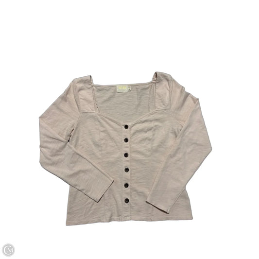 Top Long Sleeve By Nation In Pink, Size: M