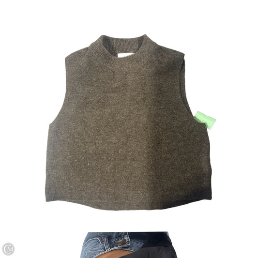 Vest Sweater By Cmc In Brown, Size: S