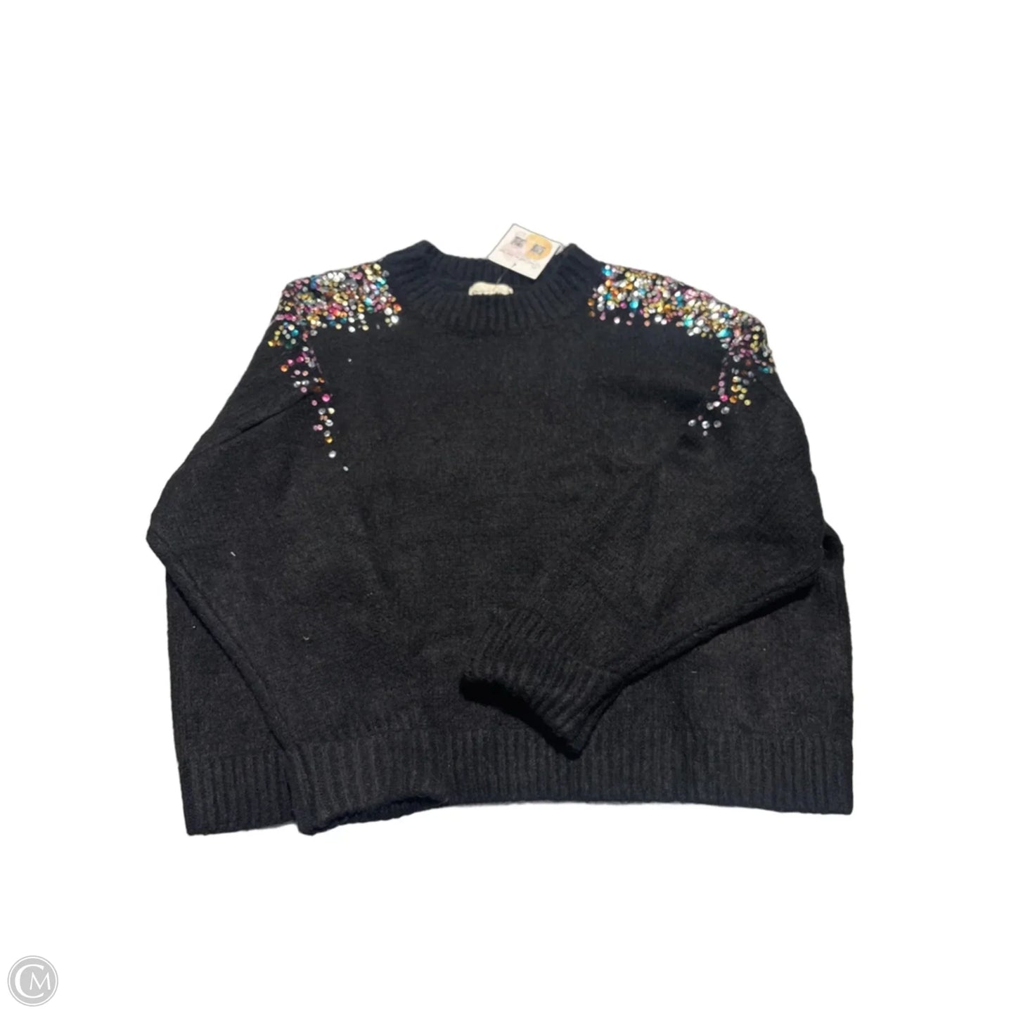 Sweater By Perfect Peach In Black, Size: M