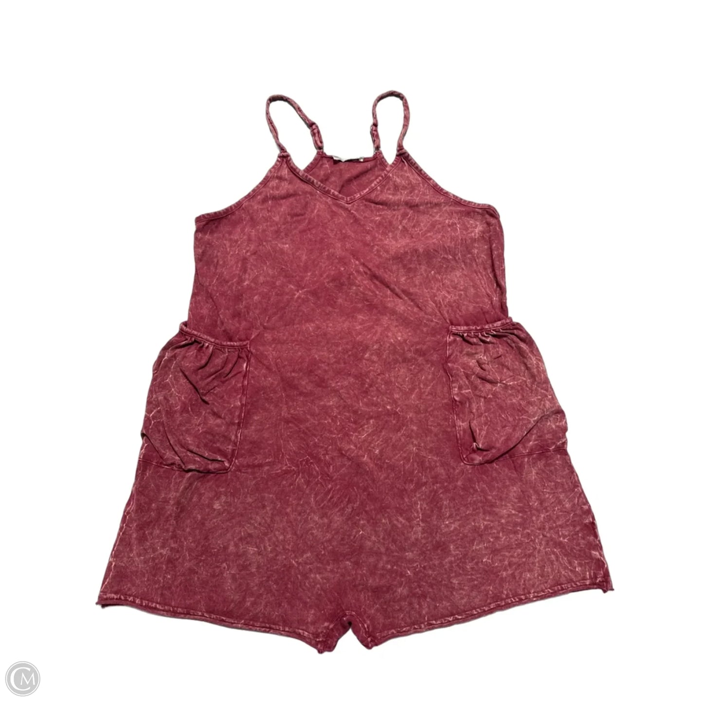 Romper By Zenana In Red, Size: L