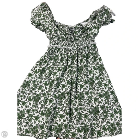 Dress Casual Short By Blue Rain In Green & White, Size: Xs