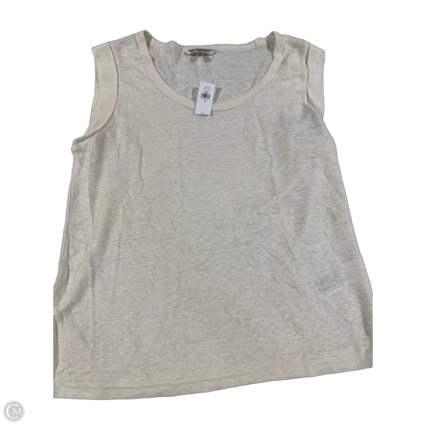 Top Sleeveless By Banana Republic In Cream, Size: M